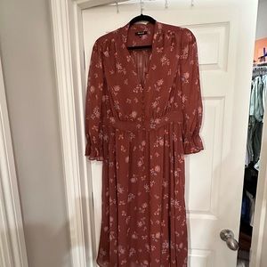 Madewell floral midi dress